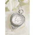 American Coin Treasures Silver Mercury Dime Heart Pendant Watch