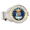 American Coin Treasures Silvertone JFK Air Force Money Clip