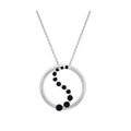Glitzy Rocks Sterling Silver Sapphire 'Journey' Circle Necklace