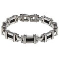 Men's Titanium and Braided Cable Bracelet