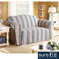 Sure Fit Indigo Stripe Chair Slipcover