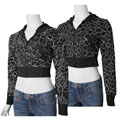 Parang Junior's Cropped Zip-front Printed Hoodie