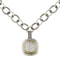 Sterling Essentials Sterling Silver and CZ Designer Necklace