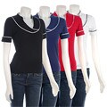 Verdina Women's Cotton Modal Rick Rack Trim Polo