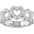 14k White Gold 1/3ct TDW Diamond Heart Ring