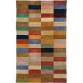 Handmade Rodeo Drive Patchwork Multicolor N.Z. Wool Rug (3' x 5')