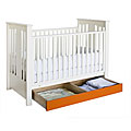 Anna Orange and Antique White Two-tone Crib