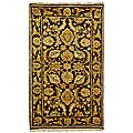 Hand-knotted Burgundy/ Black Treasures Wool Rug (3' x 5')