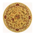Handmade Paradise Ivory Wool Rug (4' Round)