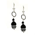 Charming Life Sterling Silver Black Onyx Drop Earrings