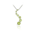 Glitzy Rocks Sterling Silver and Peridot Journey Necklace