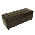 Large Brown Manhattan Storage Bench