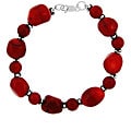 Stonique Creations Sterling Silver Sea Bamboo Coral Bracelet
