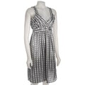 Pretty Pink Pleat-front Knee-length Wrap Dress