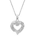 Sterling Silver 1/4ct TDW Diamond Heart Necklace (J, I2)