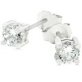 Sterling Silver Clear CZ Stud Earrings