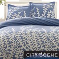 City Scene Branches French Blue Duvet Set