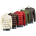 Oscar de la Renta Men's Grid Windowpane Sweater