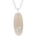 Kate Bisset Silvertone Pink Stone and Cubic Zirconia Necklace