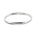 Sterling Silver Hammered Design Bangle