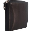 Accordion Black Leather Wallet