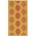 Courtyard Indoor/ Outdoor St. Martin Natural/ Red Polypropylene Rug (2'7 x 5')