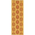 Courtyard Indoor/ Outdoor St. Martin Natural/ Red Polypropylene Runner (2'4 x...