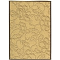 Indoor/ Outdoor Aruba Sand/ Black Rug (5'3 x 7'7)