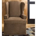 Microfiber Suede Wing Chair Slipcover