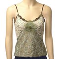 Carolina Amato Green Beaded Camisole
