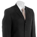 Claiborne Navy Solid Bengaline Men's Suit