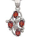 'Floral Vines' Garnet Necklace (India)