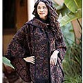 'Secret Garden' Alpaca Wool Reversible Ruana Cloak (Peru)
