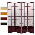 Wood and Rice Paper 6-foot 4-panel Zen Shoji Room Divider (China)