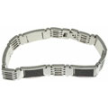 Stainless Steel Black Carbon Fiber Bracelet