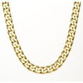 Simon Frank 14k Yellow Gold Overlay 30-inch Cuban Necklace 10mm