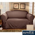 Sure Fit Satin Stripe Loveseat Slipcover
