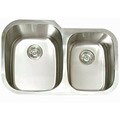 DeNovo Double Oval Stainless Steel Kitchen Sink
