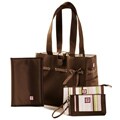 JP Lizzy Mocha Mint Diaper Tote Set