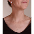 DaVonna 14k Gold Cultured Freshwater Pearl and Diamond Earrings/ Necklace Set (9-9.5 mm)
