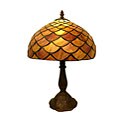 Tiffany-style Amber Shell Table Lamp