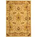 Handmade Oushak Ivory Wool Rug (4' x 6')