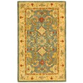 Handmade Legacy Light Blue Wool Rug (2' x 3')