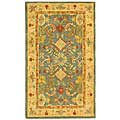 Handmade Legacy Light Blue Wool Rug (3' x 5')