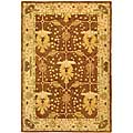 Handmade Oushak Brown/ Ivory Wool Rug (9'6 x 13'6)