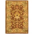 Handmade Oushak Brown/ Ivory Wool Rug (2' x 3')