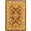 Handmade Old World Brown/ Tan Wool Rug (2' x 3')