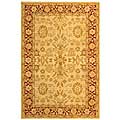 Custom rug advice Hand-spun Traditions Ivory/ Red Wool Rug (8' x 10')