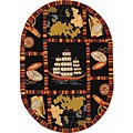 Hand-hooked Explorer Black Wool Rug (7'6 x 9'6)