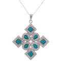 ICZ Stonez Sterling Silver CZ Turquoise ICZ Stonez Sterling Silver Pendant